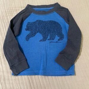 Eddie Bauer Boy’s waffle knit bear shirt